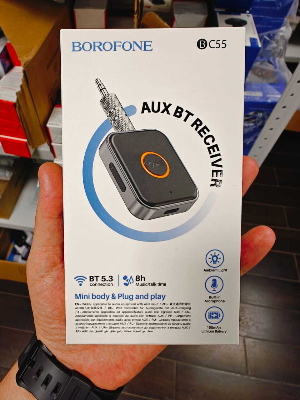 Transmisor Receptor Inalambrico Bluetooth Auto Borofone Bc55 Negro – imagen 2