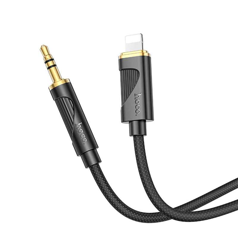 Cable Auxiliar 3.5mm Para Lightning Upa30 1 Metro Negro