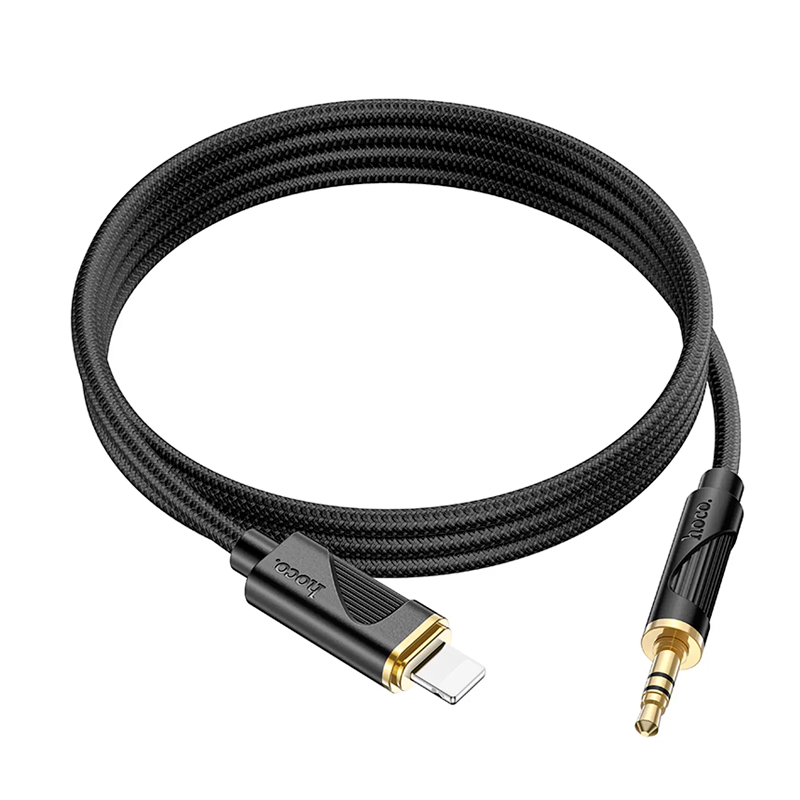 Cable Auxiliar 3.5mm Para Lightning Upa30 1 Metro Negro – imagen 2