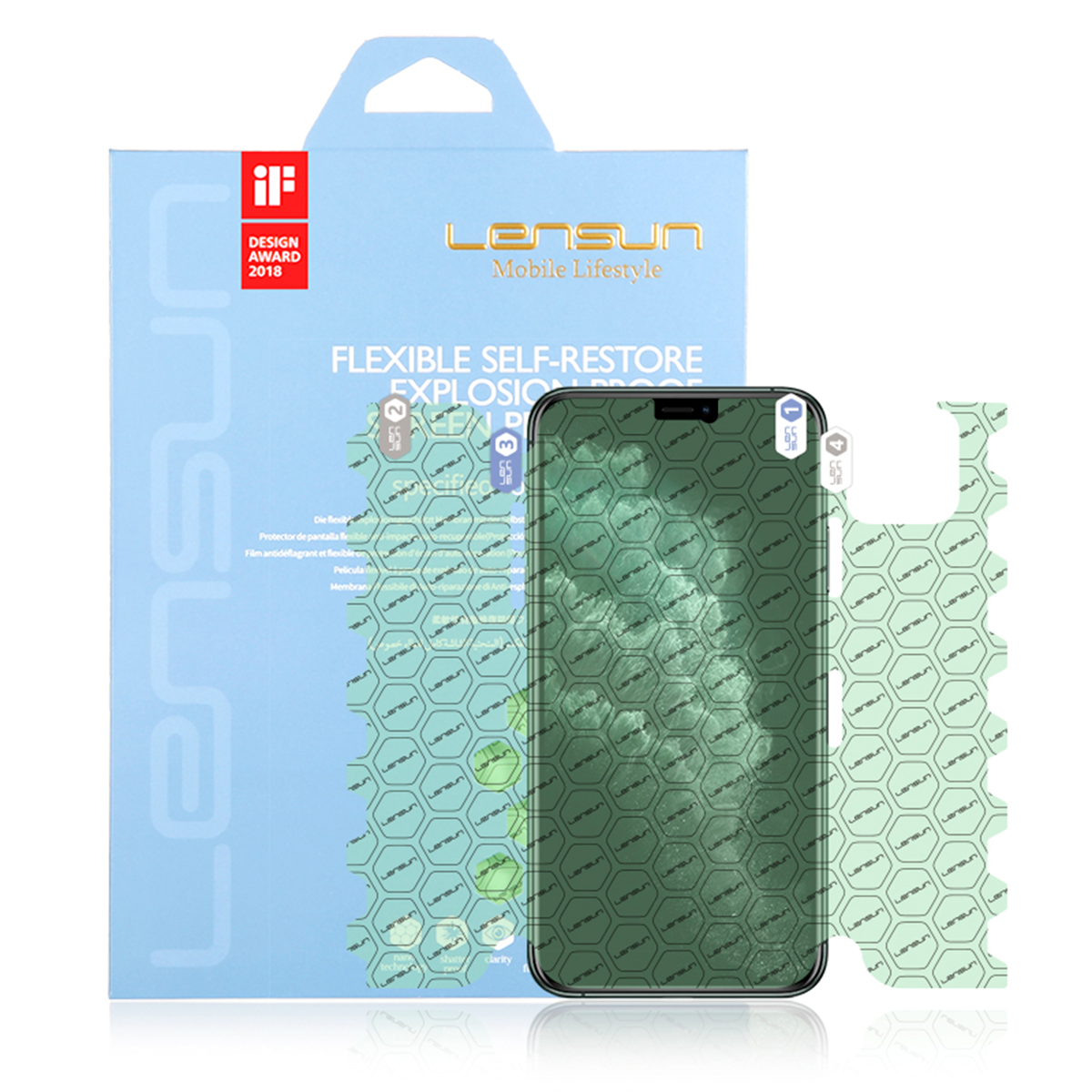 Apple Iphone 11 Pro Max Lamina Nanotech Lensun 360
