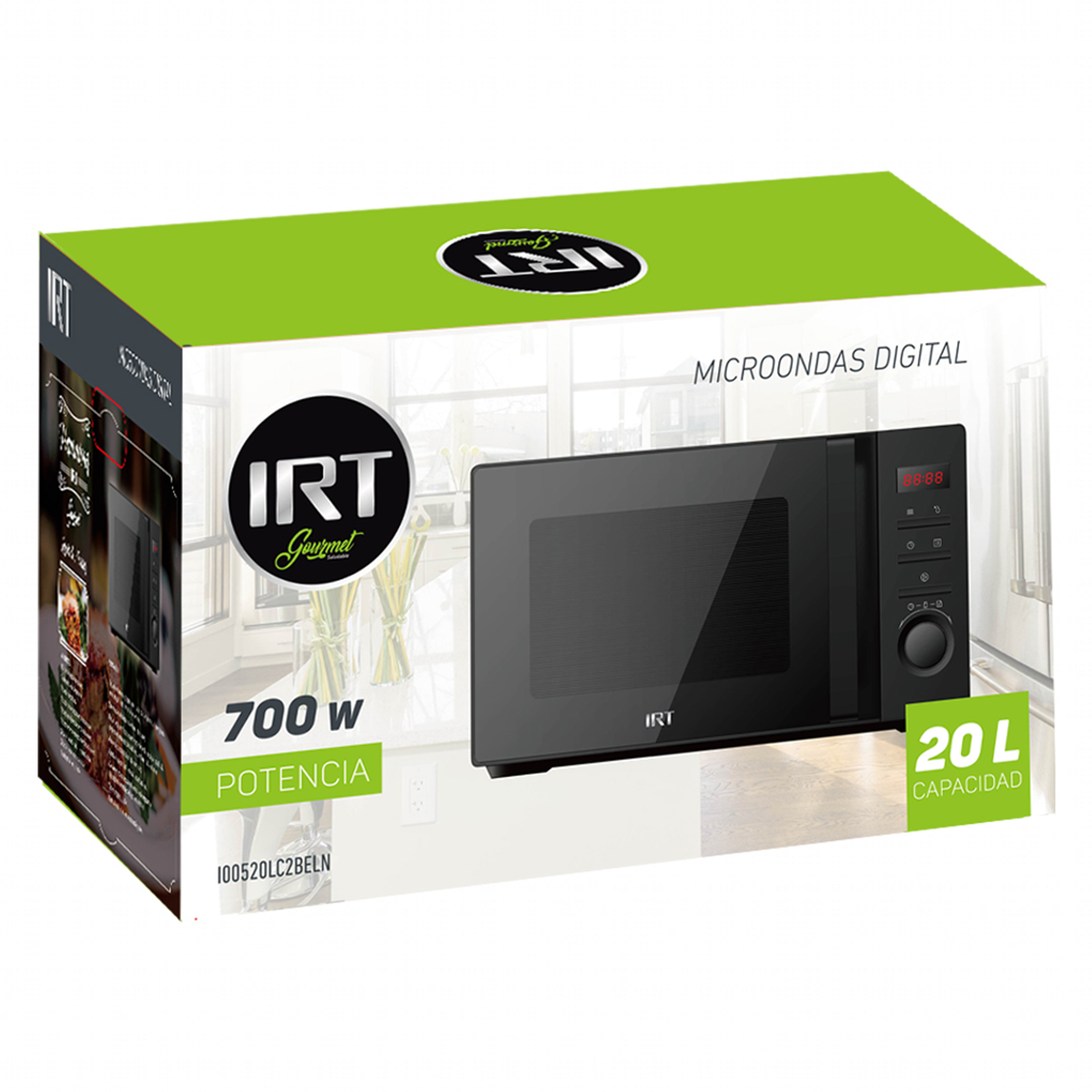 Microondas Irt I00520lc2beln Digital 20 Litros Negro