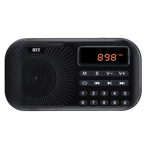 Radio Portatil De Bolsillo IRT Fm Mp3 blanca