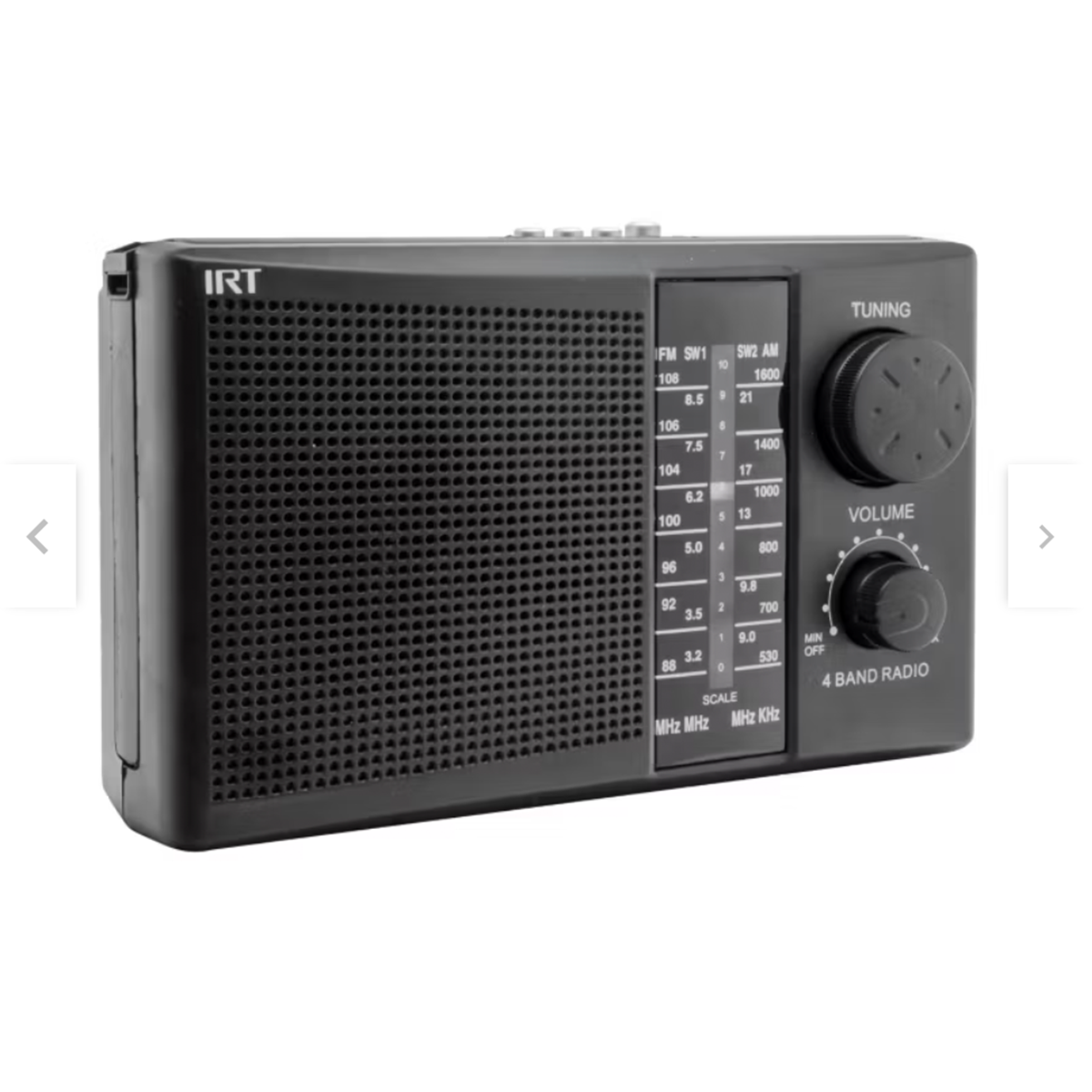 Radio Irt Bluetooth Fm Am 4 Bandas Msd Con Bateria Recargable Negro