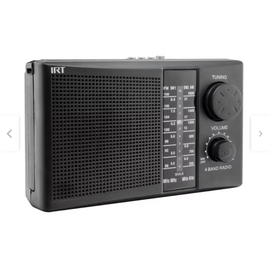 Radio Irt Bluetooth Fm Am 4 Bandas Msd Con Bateria Recargable Negro