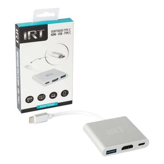 Cable Adaptador Tipo C A Usb 3.0 + Hdmi + Tipo C Irt