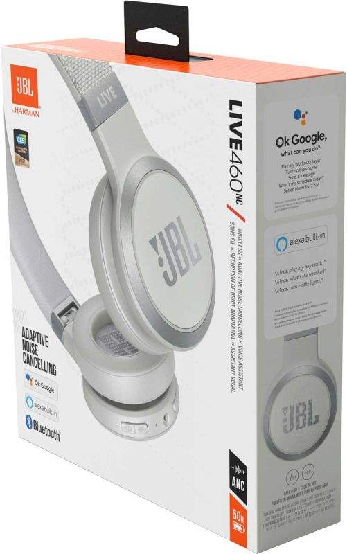 Audifonos Bluetooth Jbl On-ear Noise cancel Live 460nc Blanco – imagen 3