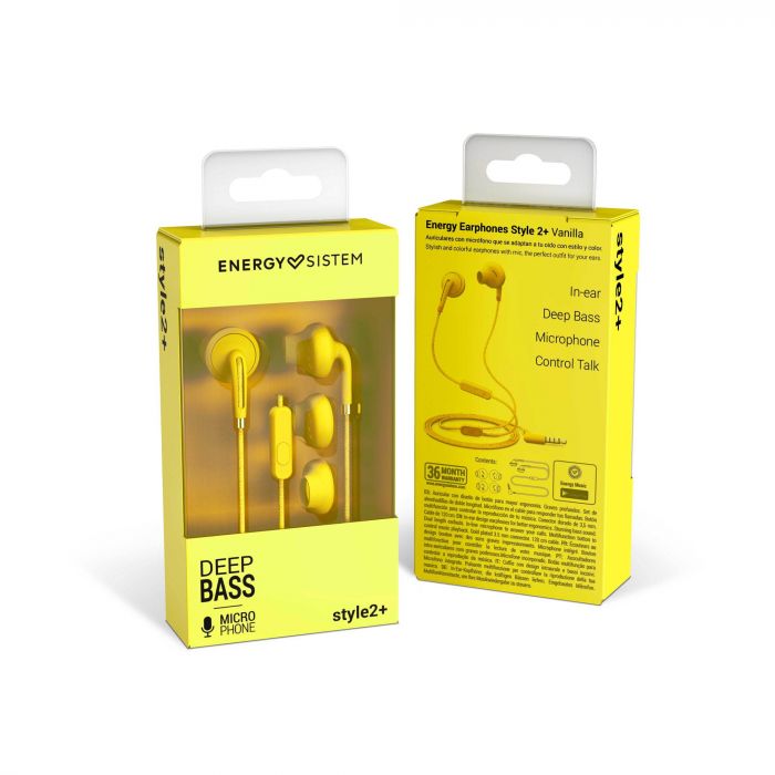 Audifonos Energy Sistem Earphones Style 2+ Amarillo – imagen 3