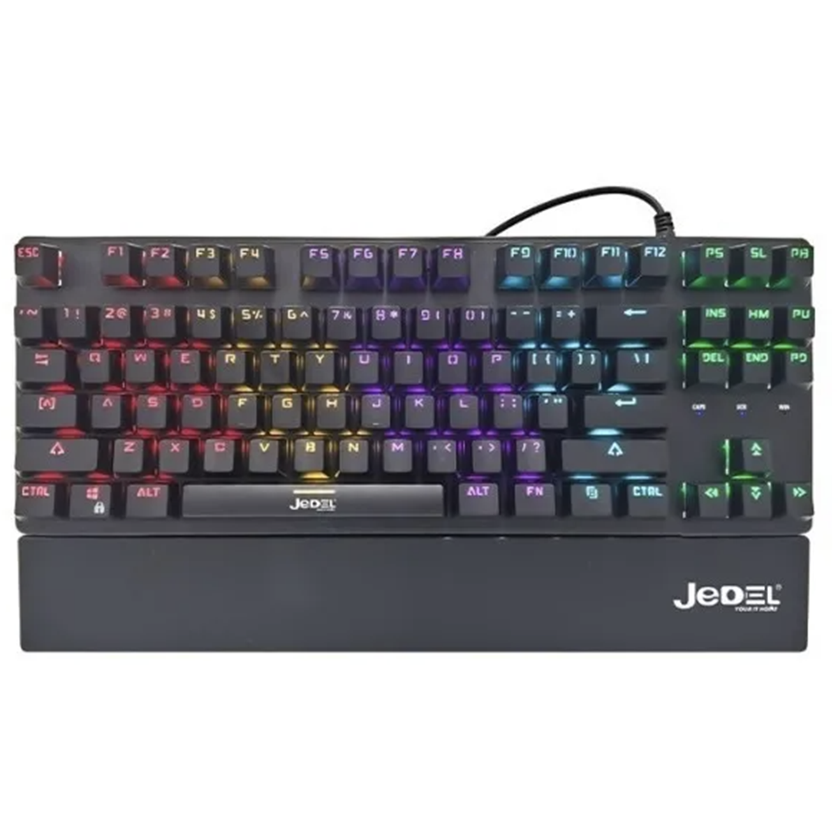Teclado Game Mecanico Jedel Kl-87 Switch Blue Rgb Negro