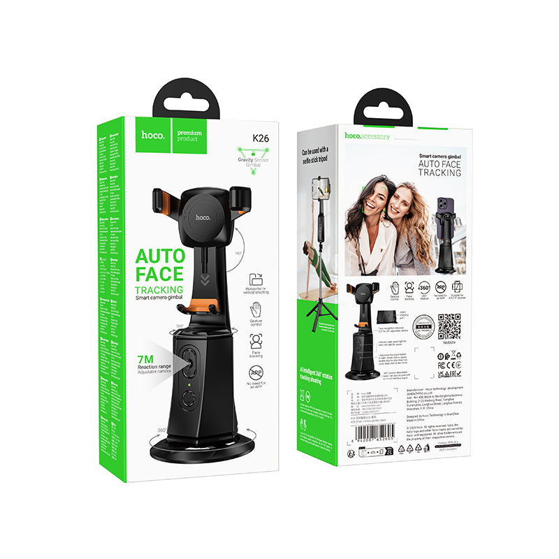 Baston Selfie Tripode Bluetooth Seguimiento Hoco K26 Negro – imagen 3