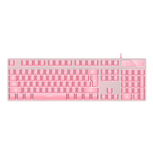 Teclado Gamer Fantech K613L Fighter II Sakura Edition Rosado
