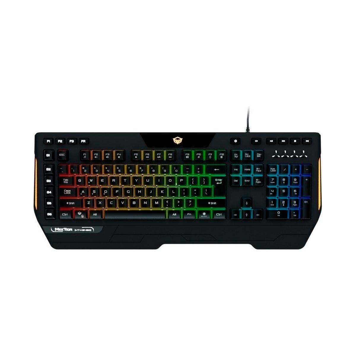 Teclado Gamer Rgb Backlit Meetion K9420 Qwerty Español Negro