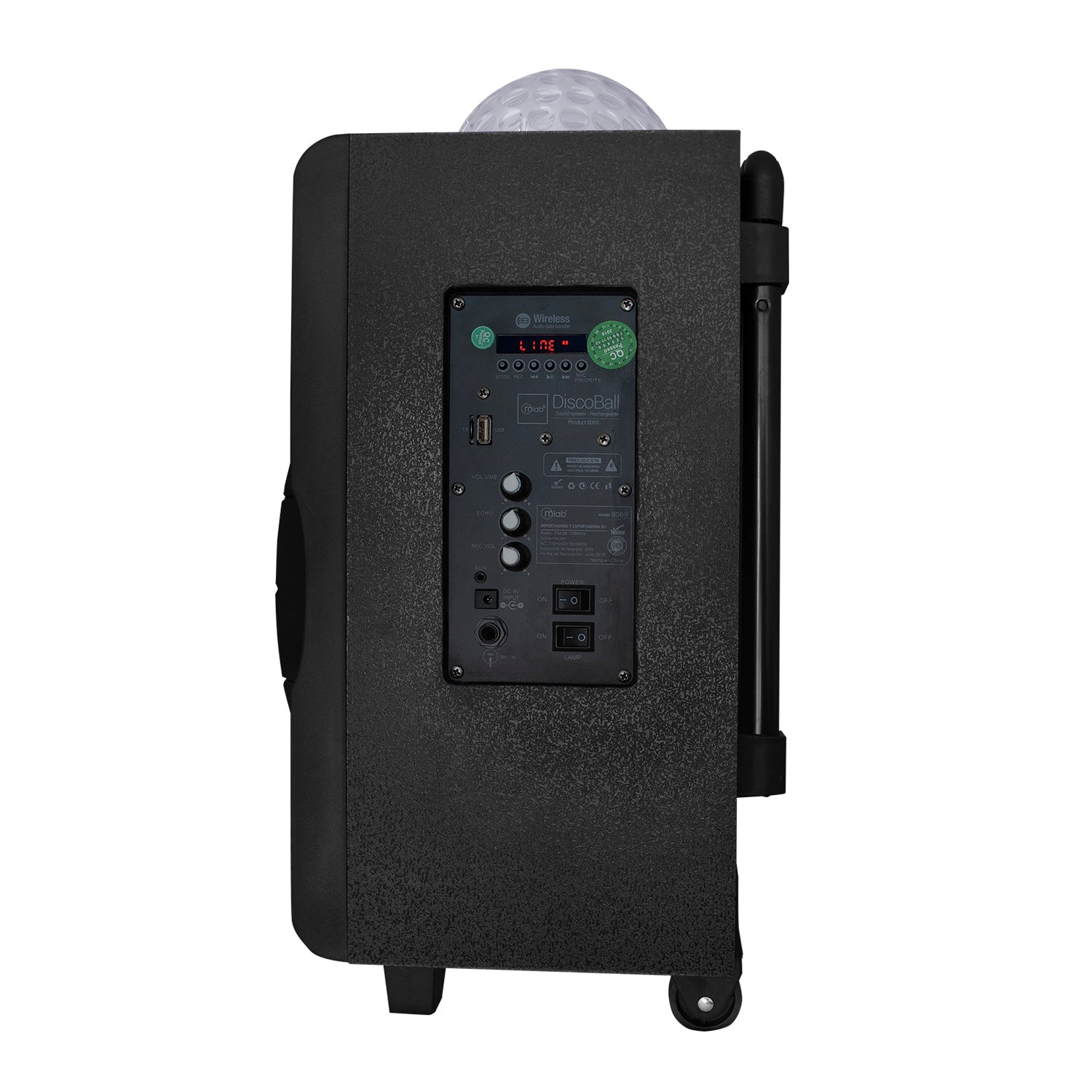 Parlante Bluetooth Microlab Karaoke Disco Ball Portable Box 8 Mod 8069 – imagen 3