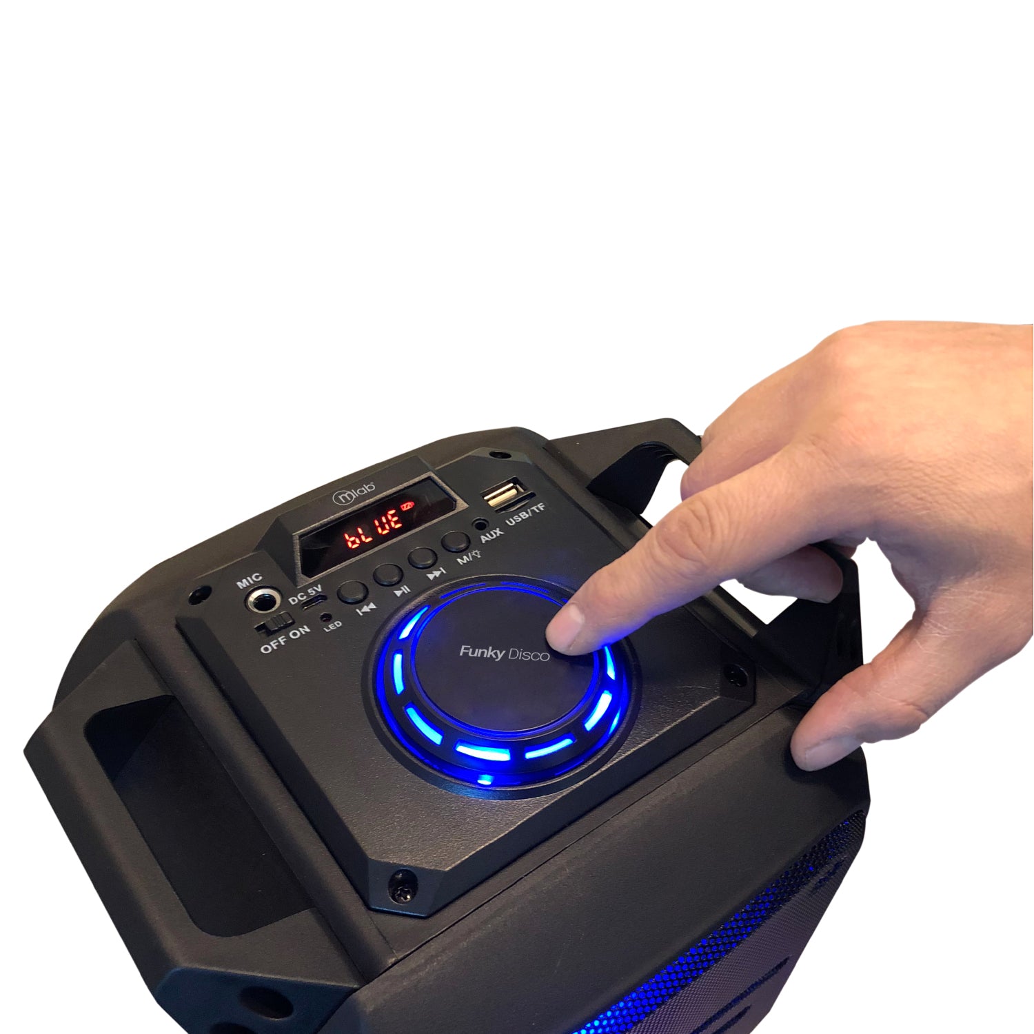 Parlante Bluetooth Microlab FunkyDisco + Microfono Mod 8251 Negro – imagen 4