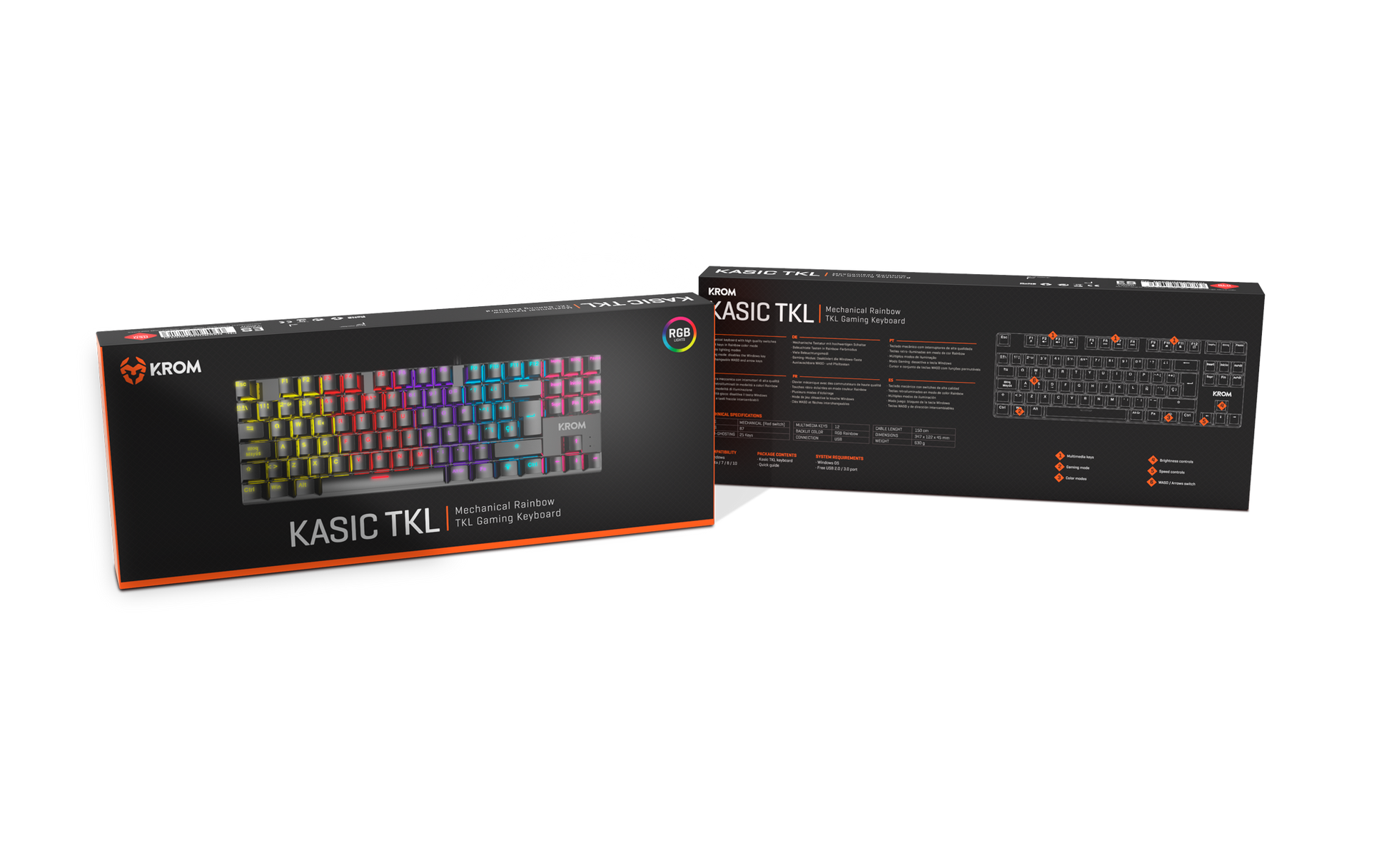 Teclado Gamer Mecánico Krom Kasic Tkl Rgb Negro – imagen 7