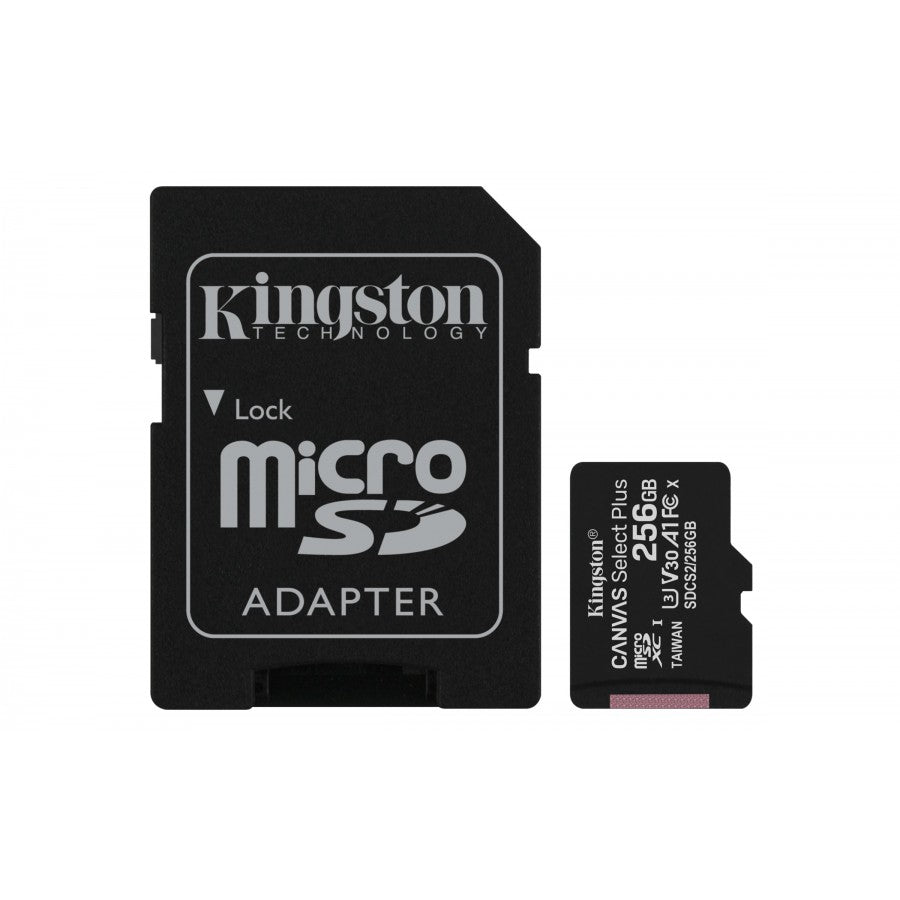Micro Sd 256 Gb Canvas Plus + Adaptador Kingston – imagen 2