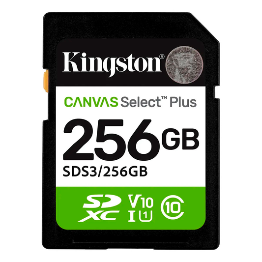 Memoria Tarjeta Sd Kingston Canvas Select Plus 256 Gb Clase 10