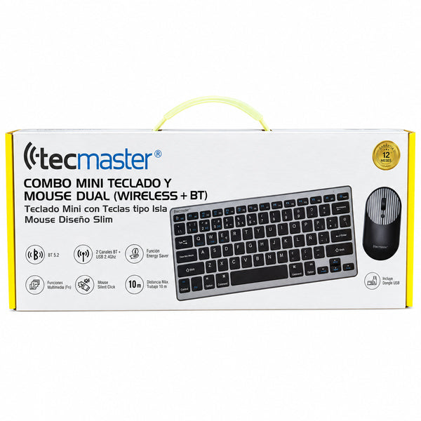Combo Mini Teclado y Mouse Dual Conexion Tecmaster TM-100573