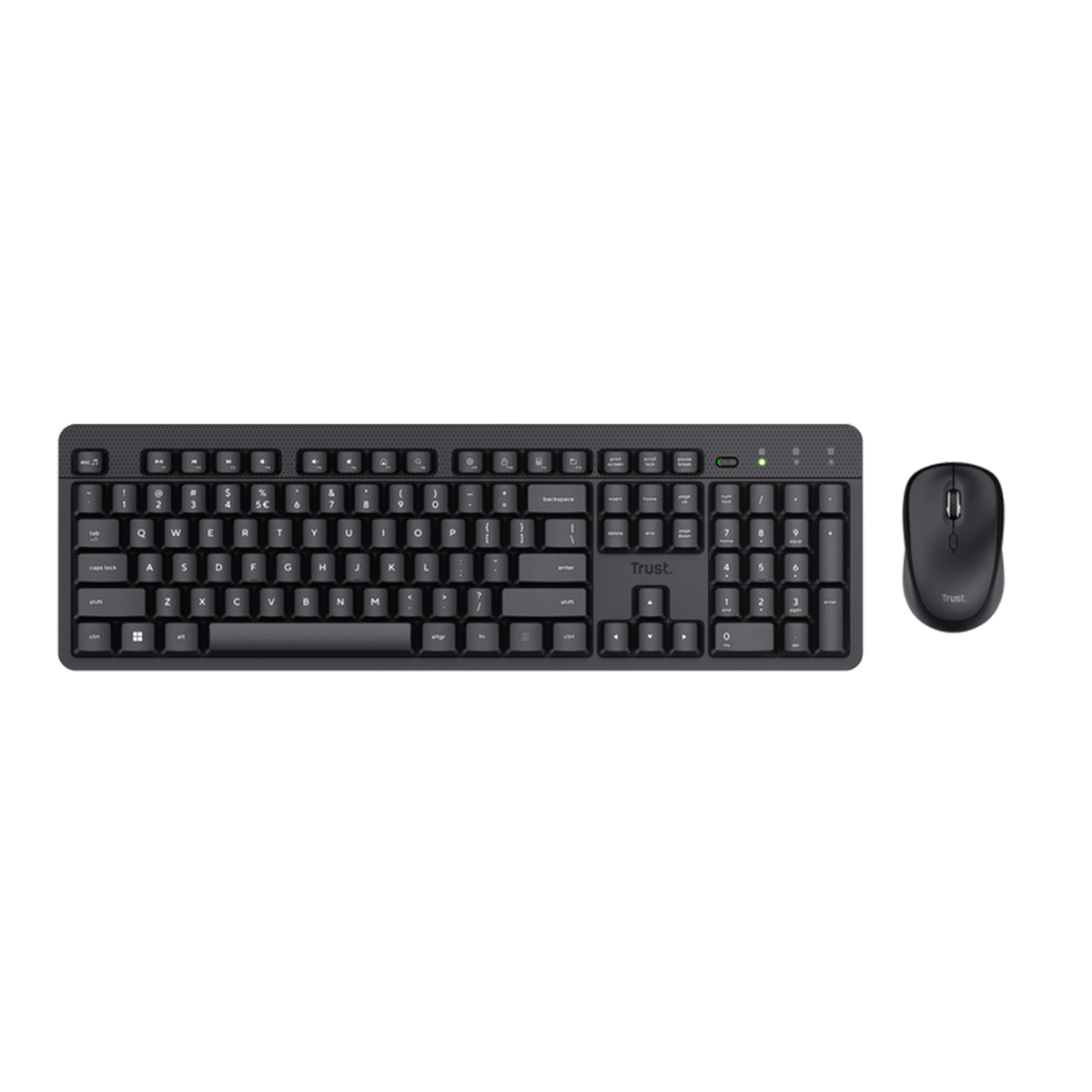 Kit Teclado y Mouse Trust Ody II WL Inalambrico Negro