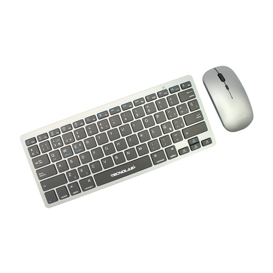 Kit Teclado + Mouse Inalámbrico Tecnolab Tl676 Dual Color Gris