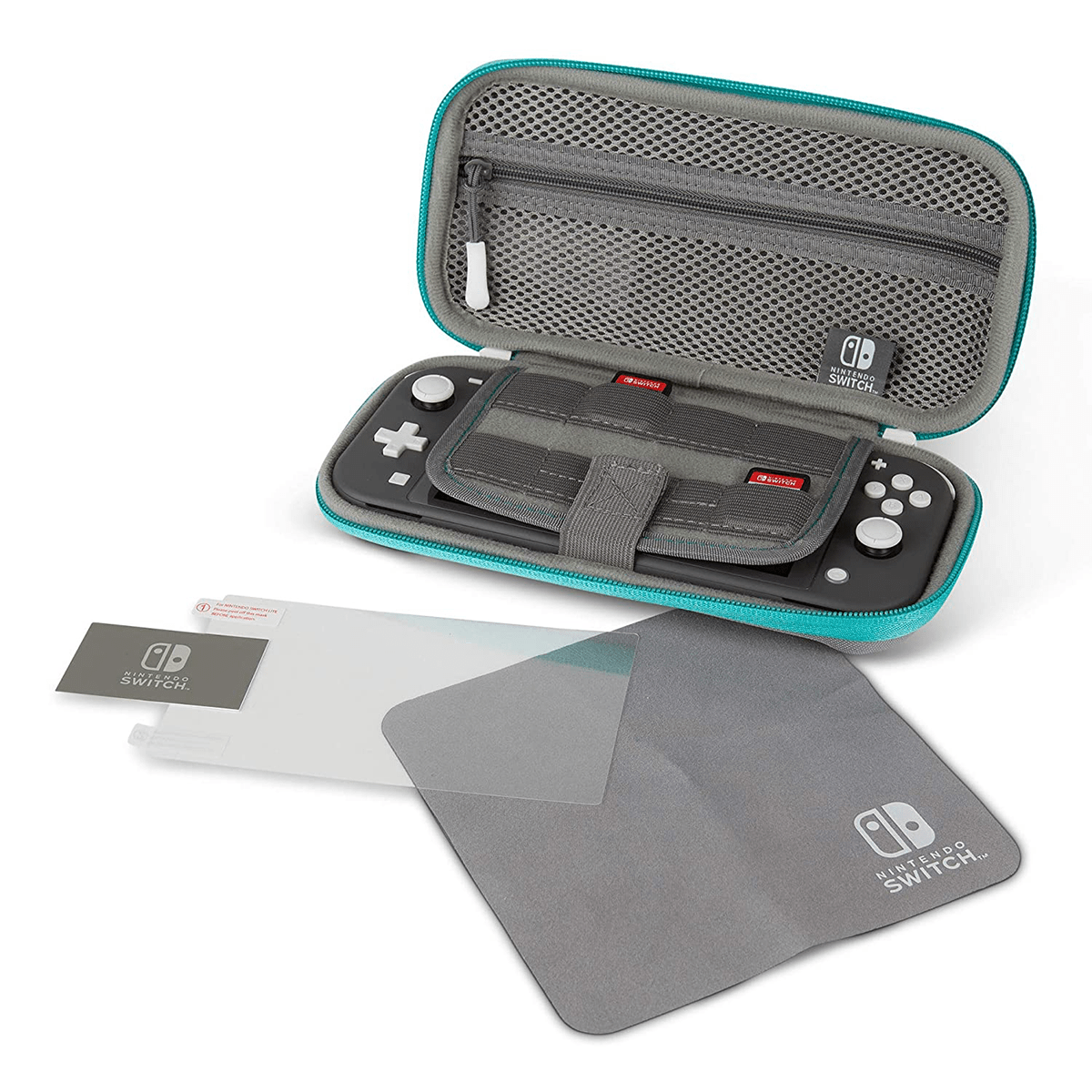 Bolso Protector Powera Nintendo Switch Lite Gris Celeste
