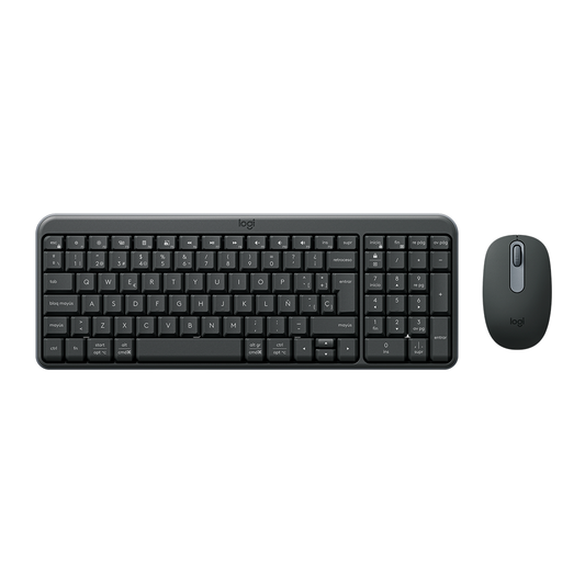 Combo Teclado y Mouse Bluetooth Logitech Compact Mk250 Color Negro