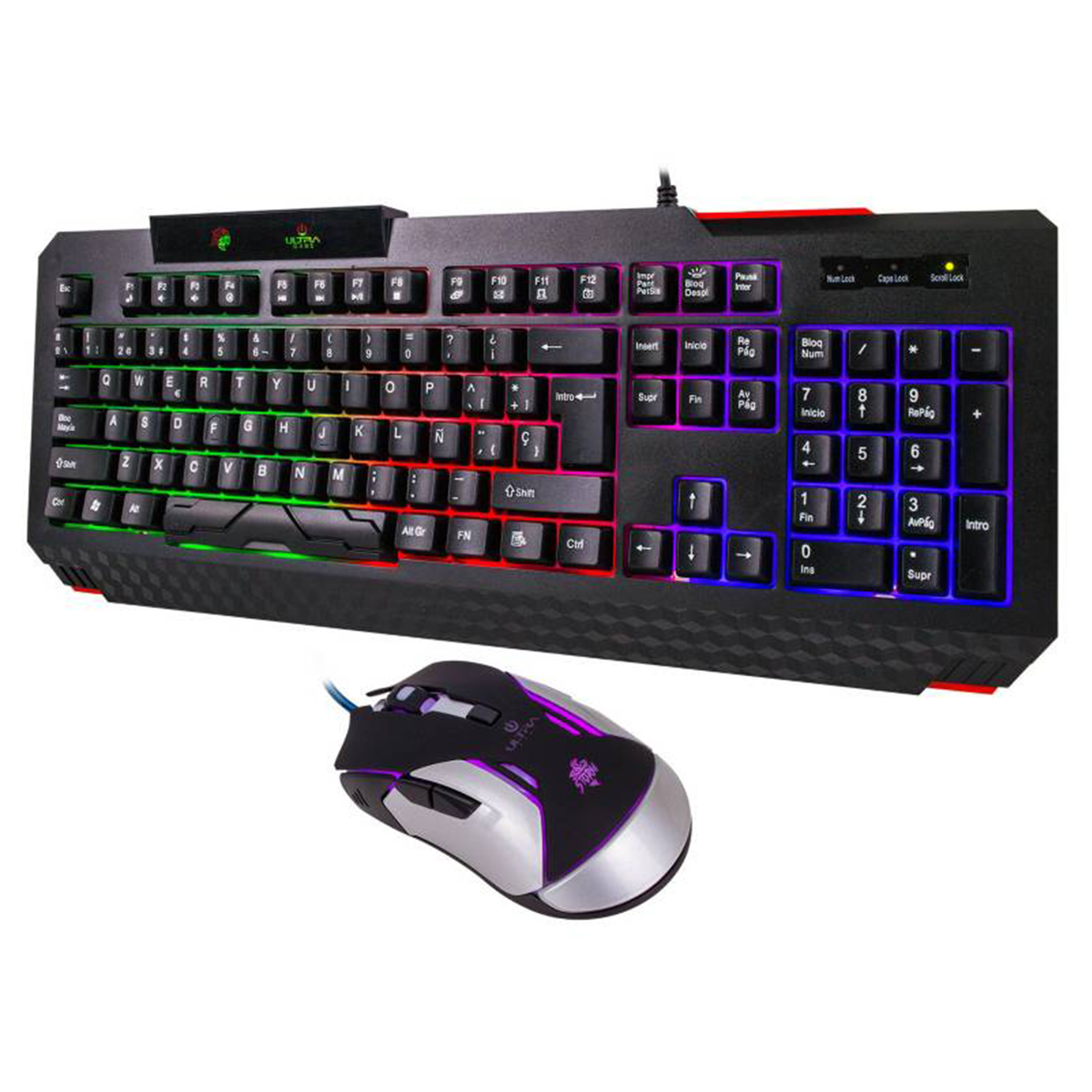 Kit Gamer 2 en 1 Ultra Teclado + Mouse Negro