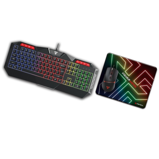 Combo Kit Gamer Fantech Teclado + Mouse + Pad P31 Negro