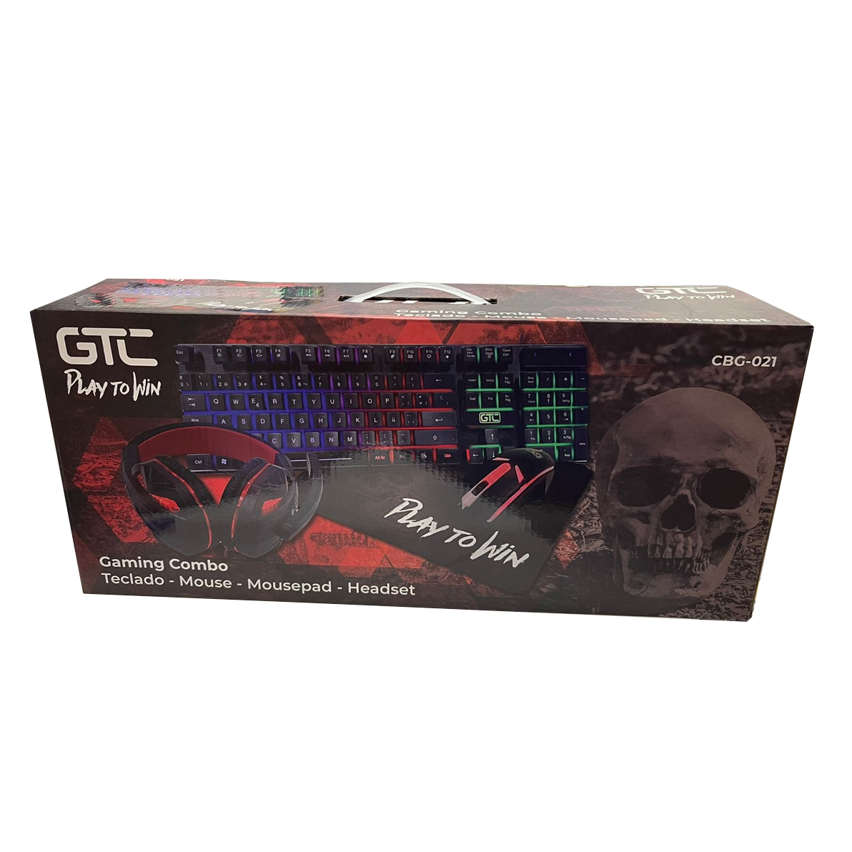 Kit Gamer 4 en 1 Gtc 021 Teclado + Mouse + Audífonos + Mousepad