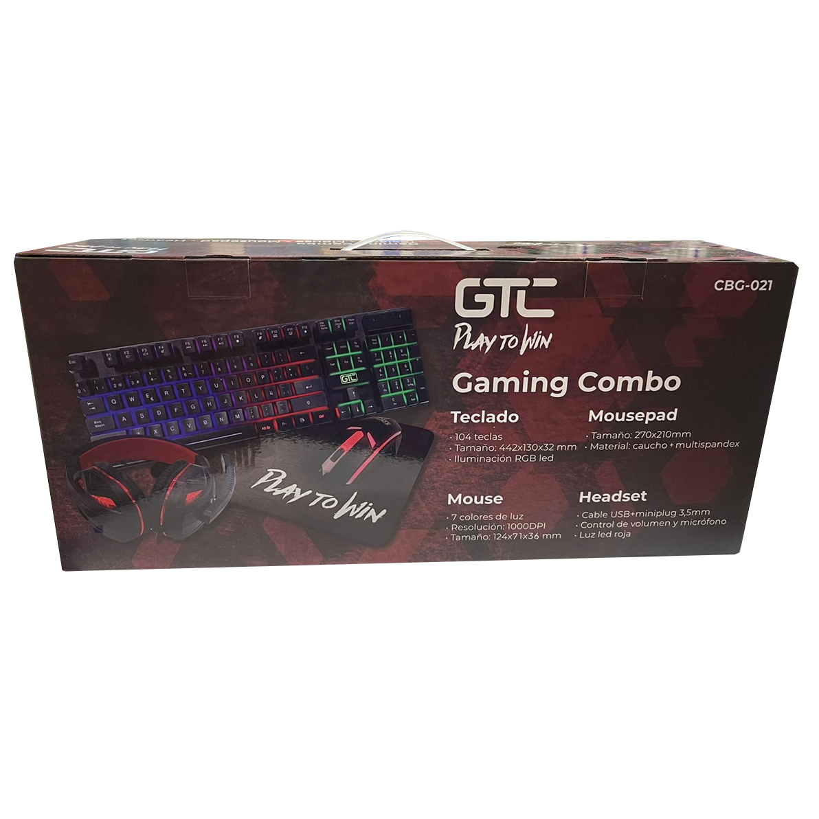 Kit Gamer 4 en 1 Gtc 021 Teclado + Mouse + Audífonos + Mousepad – imagen 2