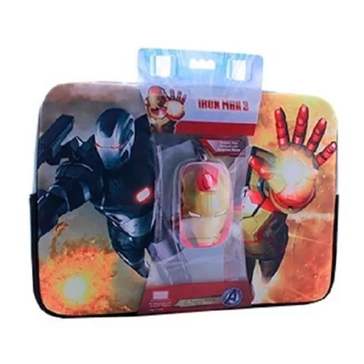 Kit Funda Notebook 14 + Mouse Retractil Sleeve Iron Man