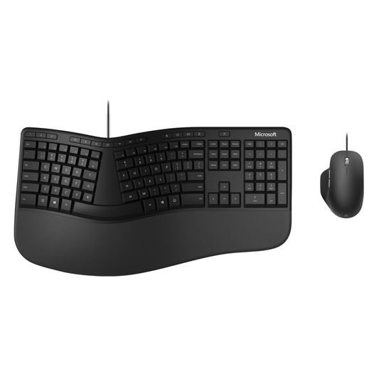 Microsoft Combo Teclado + Mouse Ergonomic Desktop Negro
