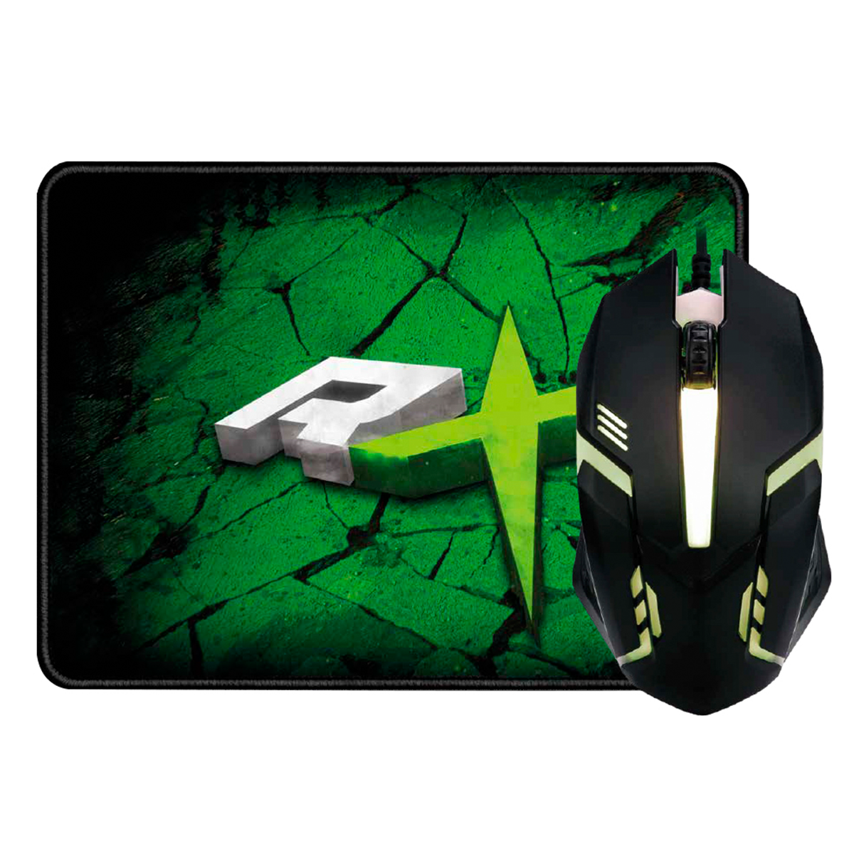 Kit Gamer Reptilex RX0016 Mouse + Mousepad Verde
