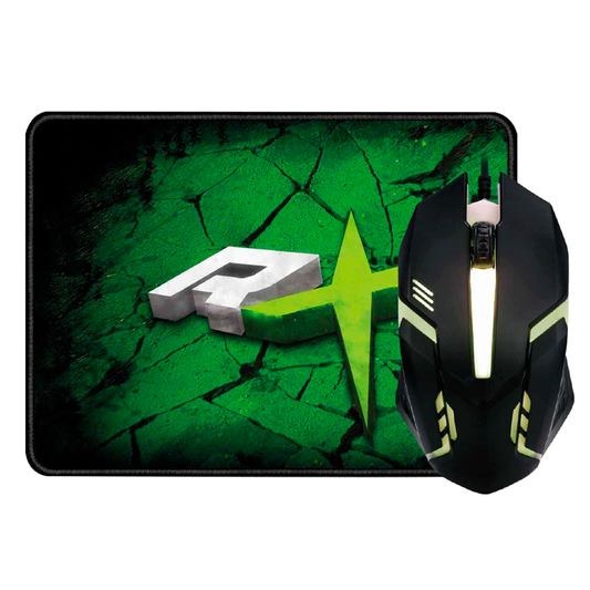 Kit Gamer Reptilex RX0016 Mouse + Mousepad Verde