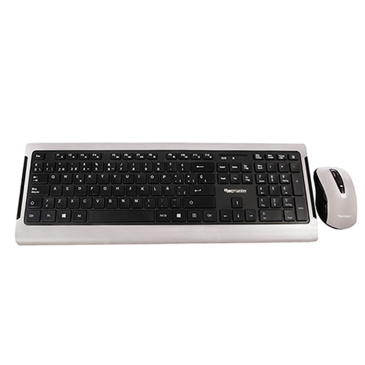 Kit Teclado Y Mouse Inalámbrico Español Tecmaster Gris