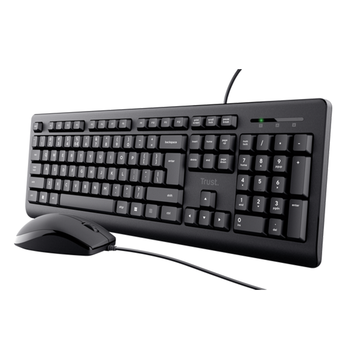 Kit Teclado + Mouse Con Cable Trust Primo Negro