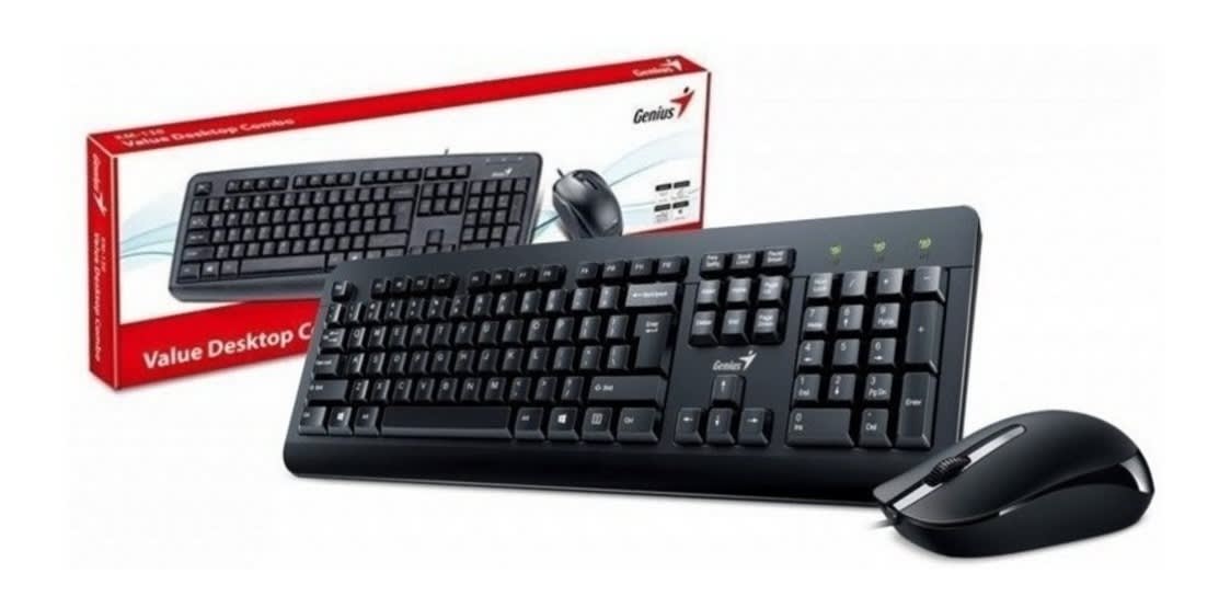 Kit Genius Teclado Y Mouse Km-160 Alambrico Usb Negro – imagen 2