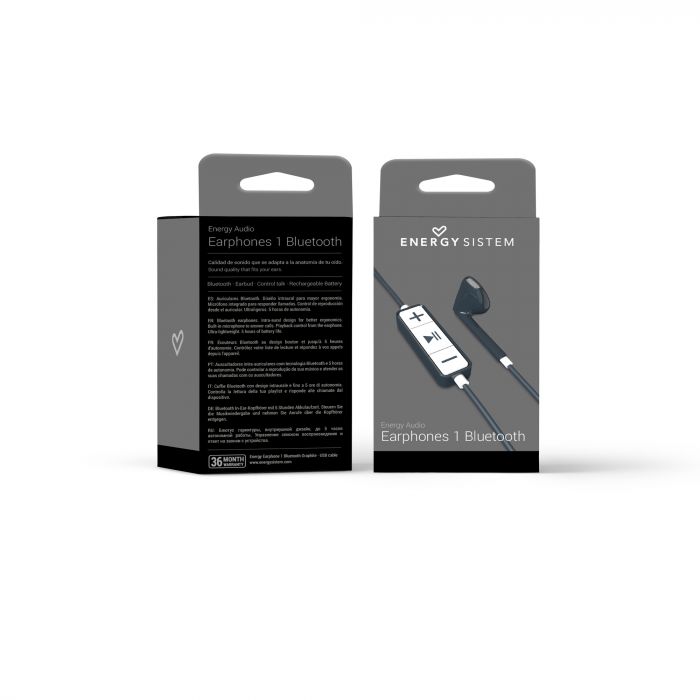 Audifonos Bluetooth Earphones 1 Energy Sistem Negro – imagen 3