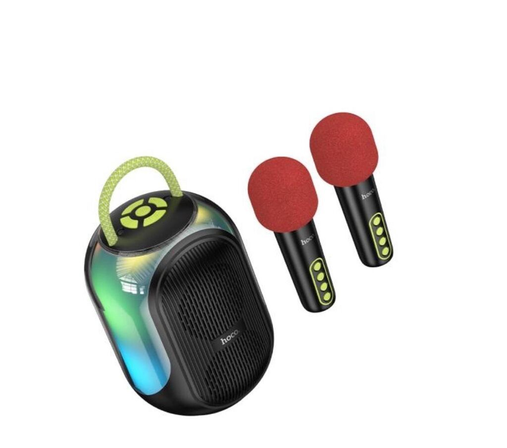 Parlante Karaoke Hoco DS68 Bluetooth RGB 10W con 2 Micrófonos Inalámbricos - vista 4