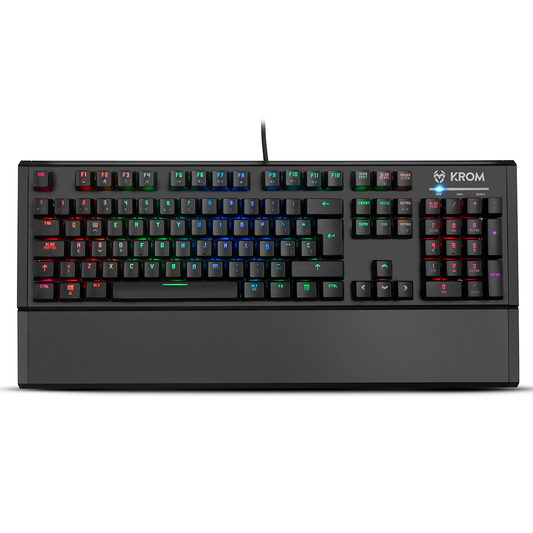 Teclado Gamer Mecanico Krom Kempo Rgb Negro