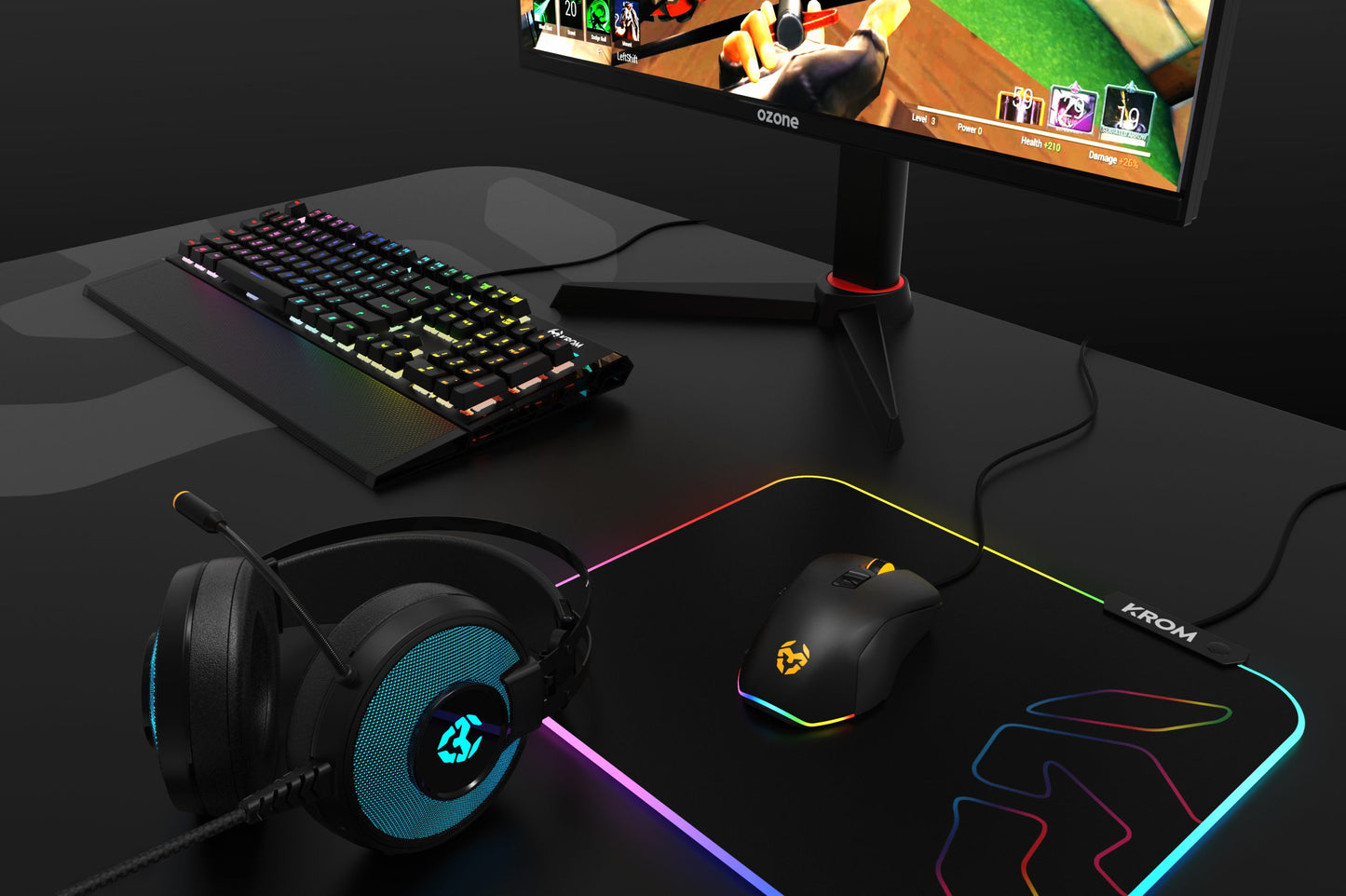 Mouse Gamer Krom Kammo Professional 5000dpi Negro – imagen 7