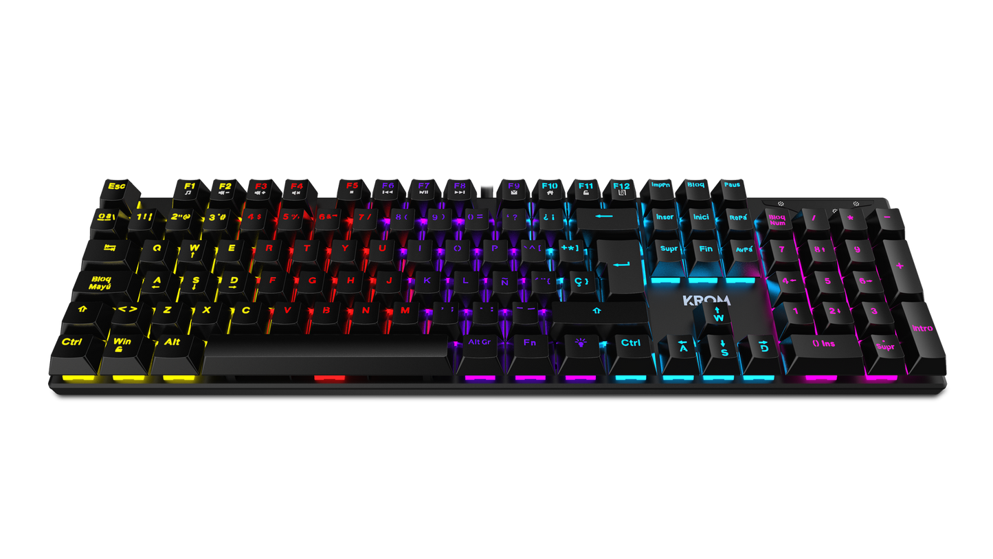 Teclado Gamer Mecánico Krom Kasic Rgb Negro – imagen 2