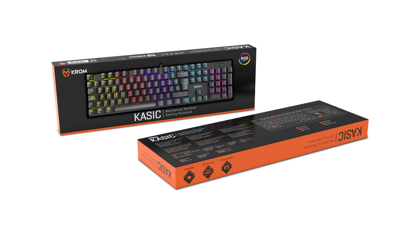 Teclado Gamer Mecánico Krom Kasic Rgb Negro – imagen 4