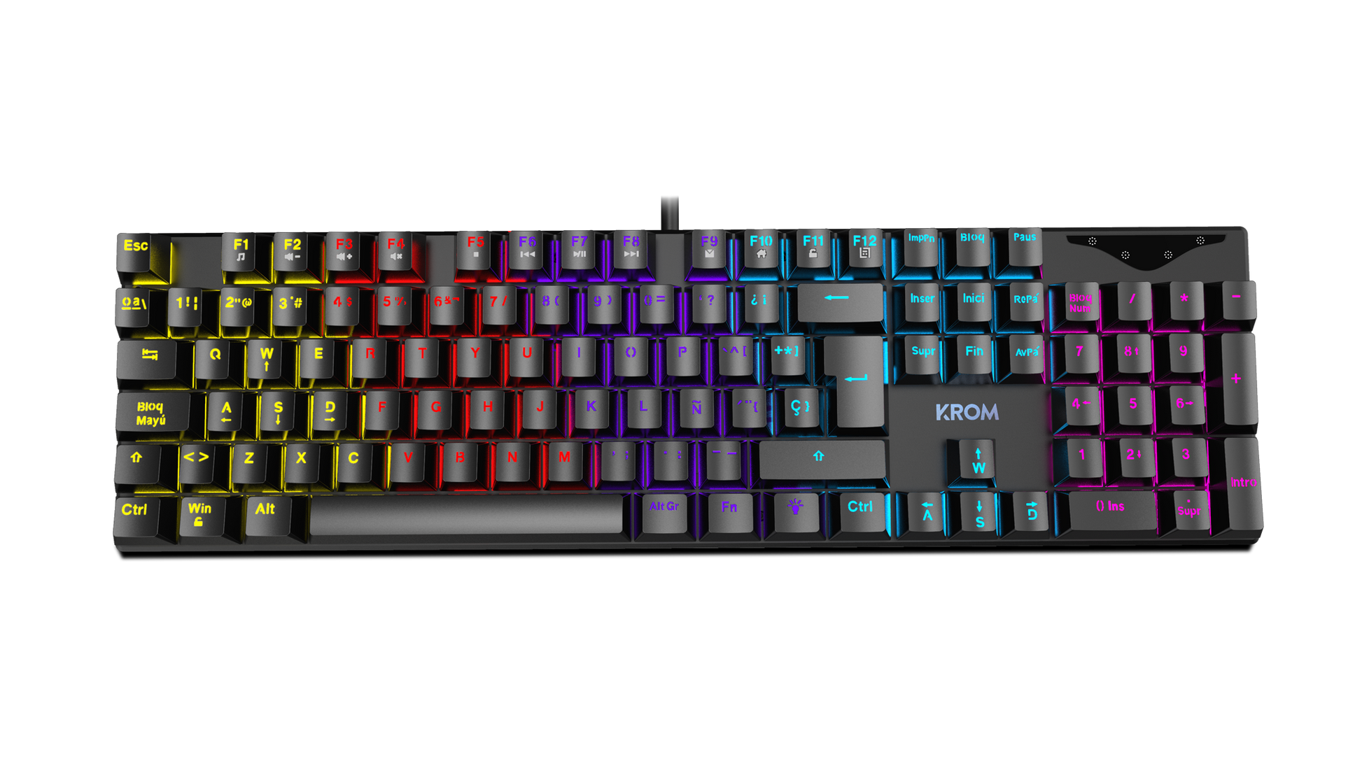 Teclado Gamer Mecánico Krom Kasic Rgb Negro – imagen 5
