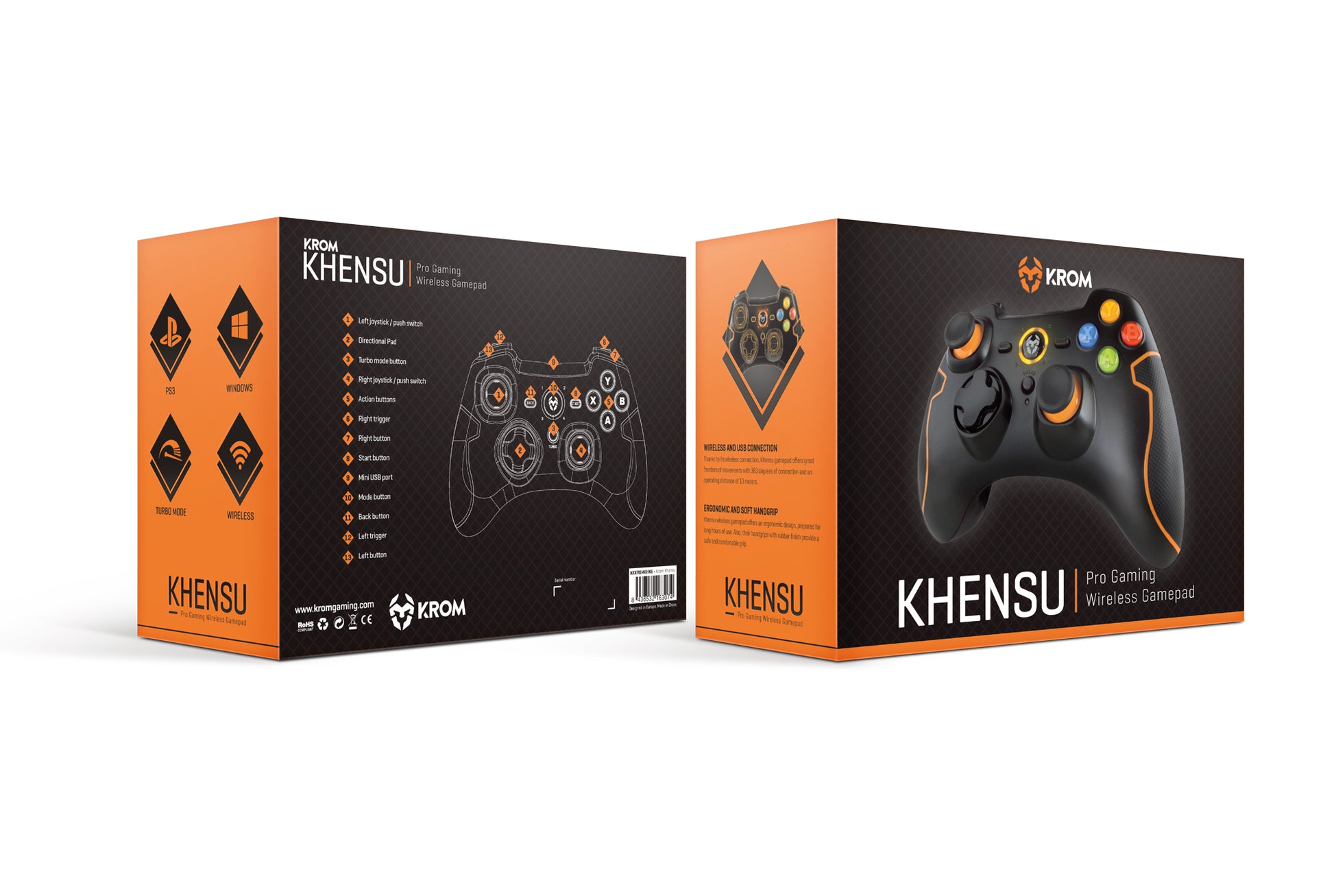 Control Joystick Inalambrico Krom Khensu Negro – imagen 3