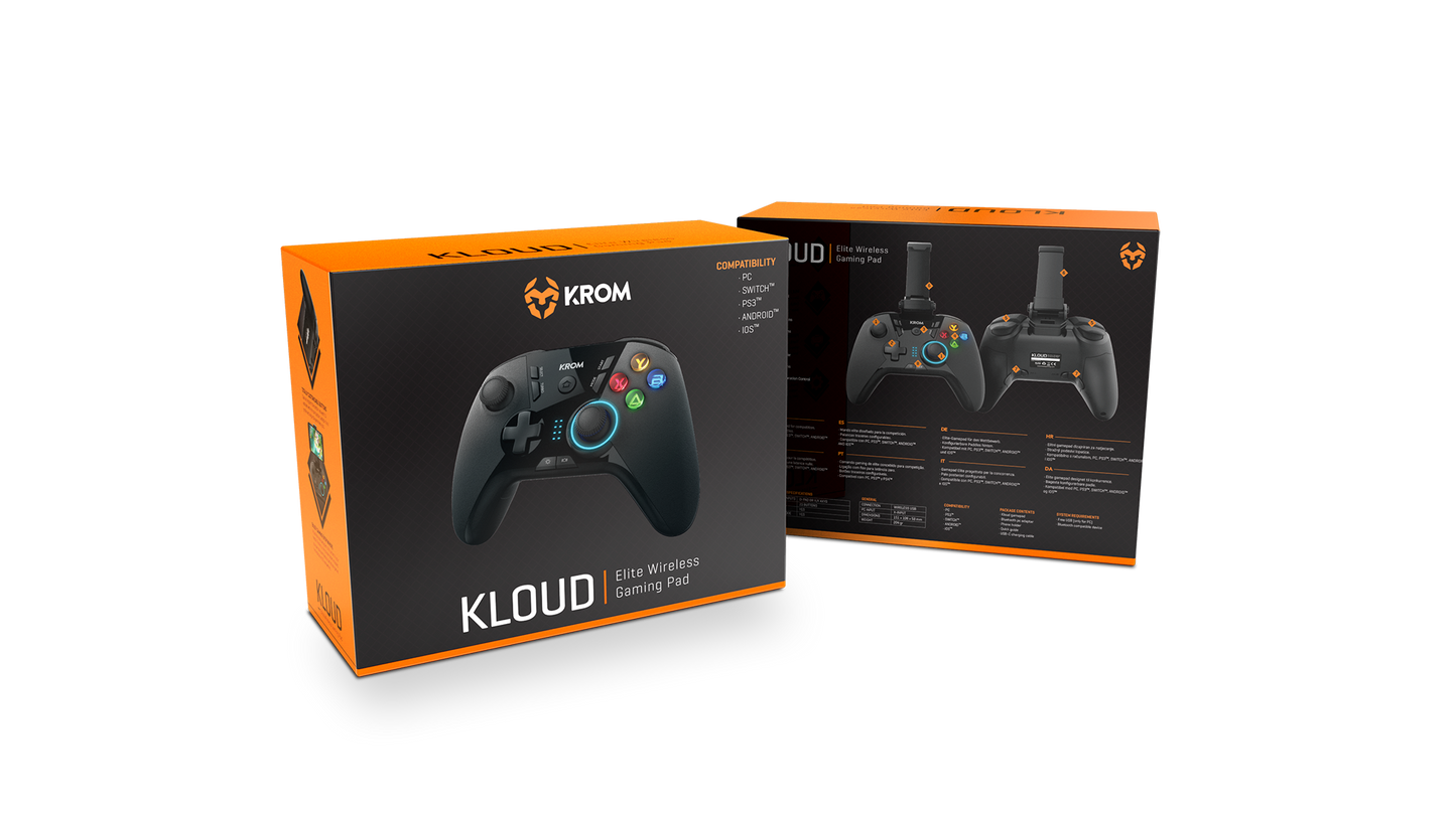 Control Joystick Bluetooth Krom Kloud Elite Negro – imagen 2