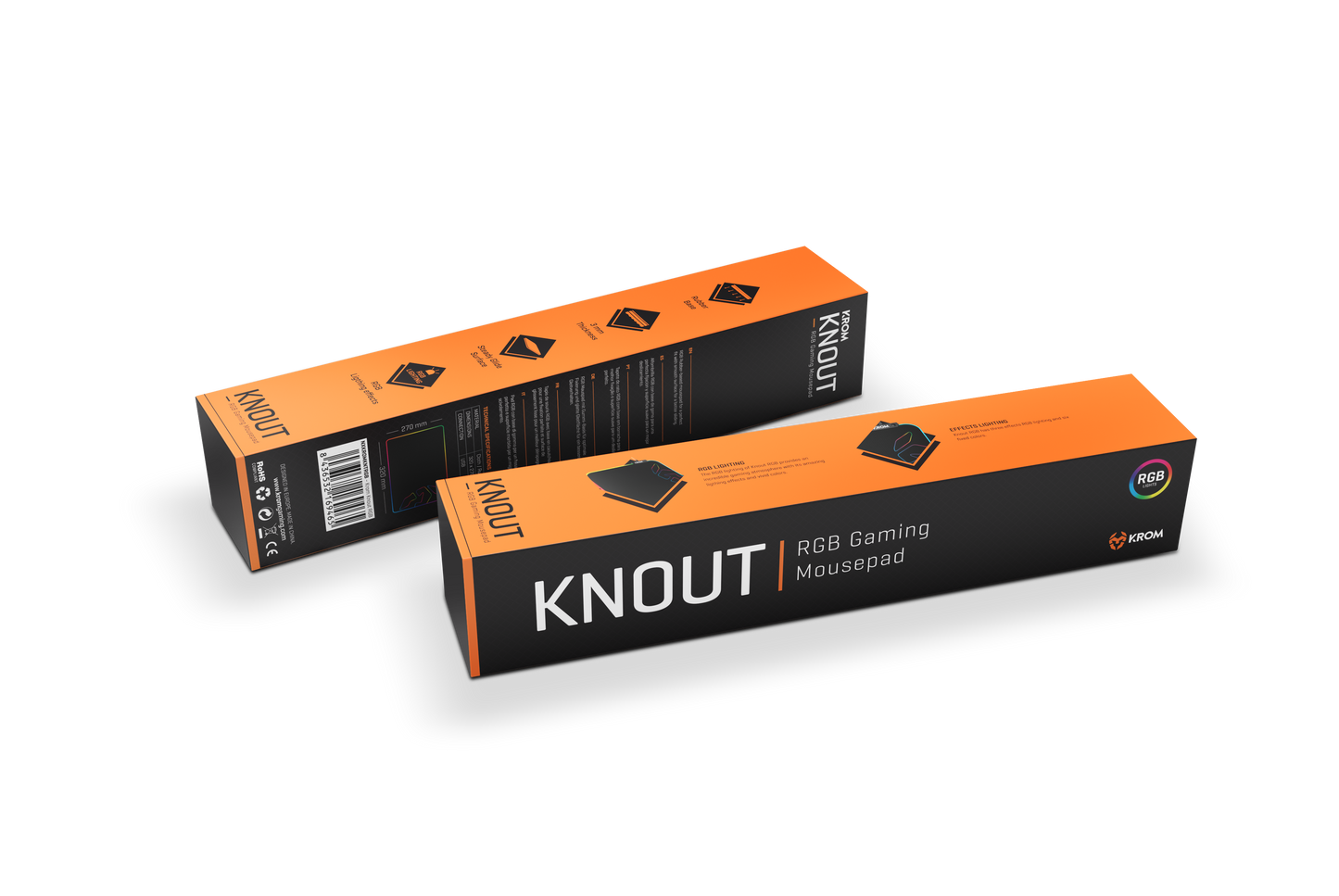 Mousepad Gamer Krom Knout Rgb 32x27cm Negro – imagen 6