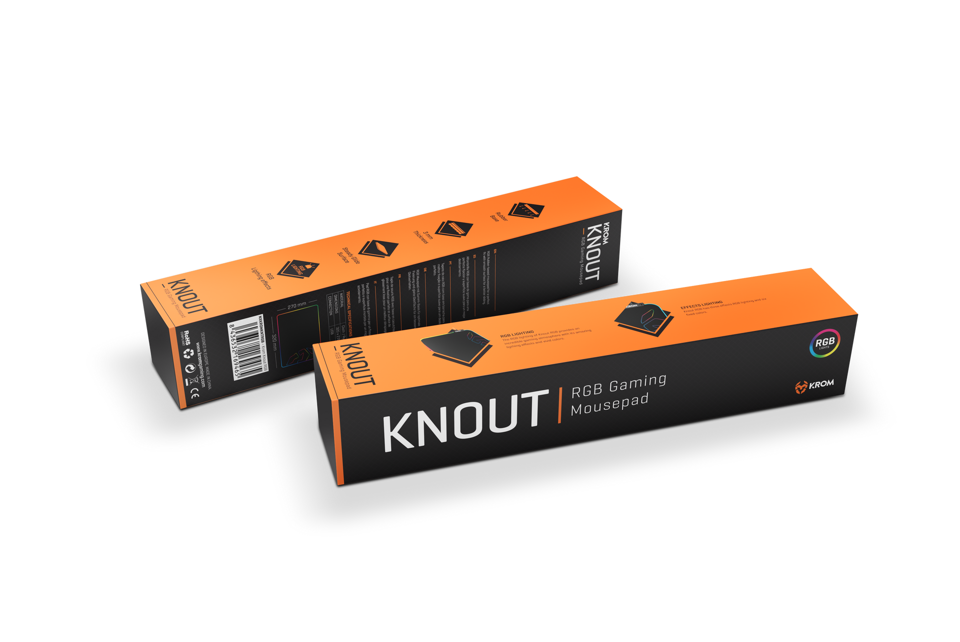 Mousepad Gamer Krom Knout Rgb 32x27cm Negro – imagen 6
