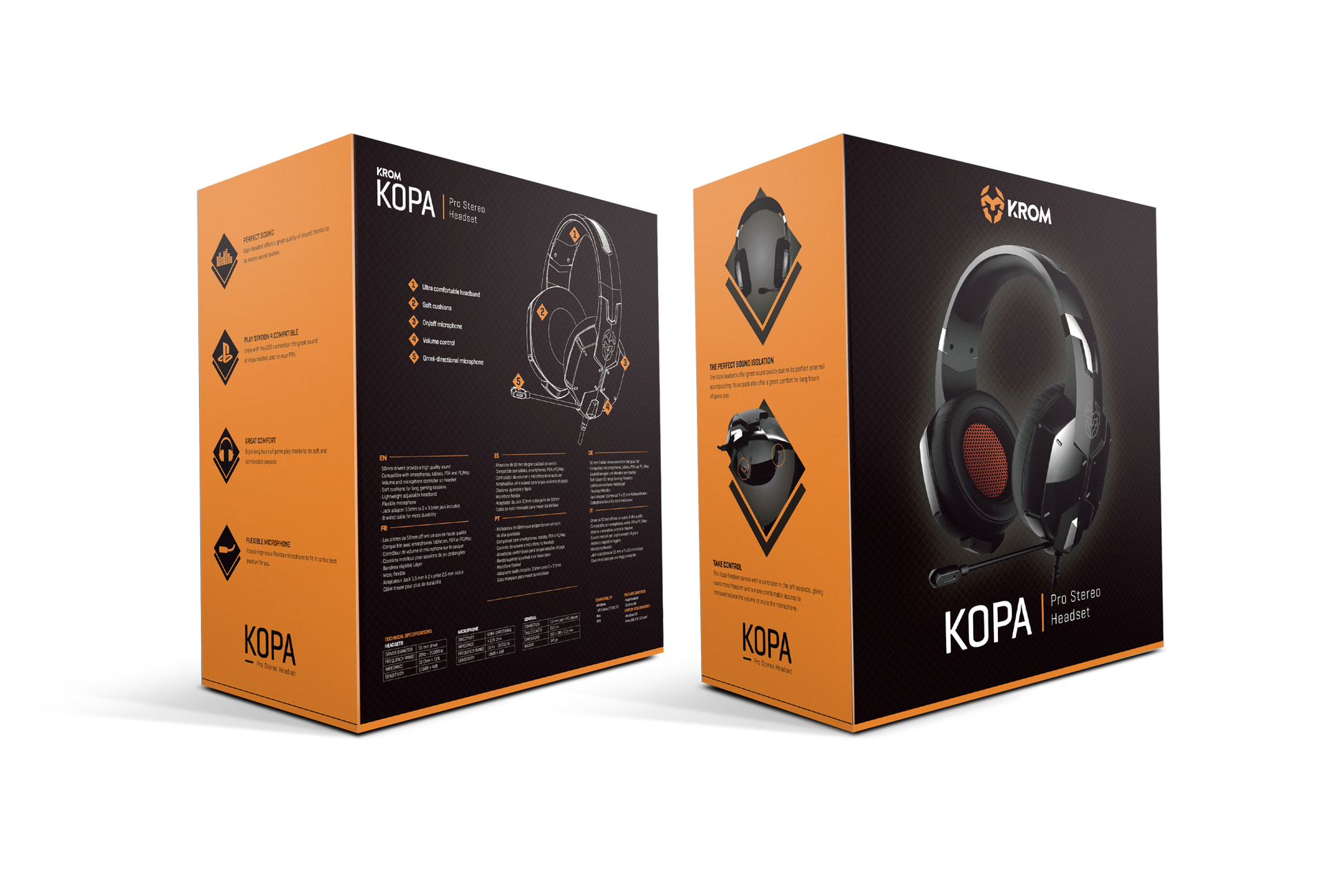 Audifonos Gamer Krom Kopa Pc Ps4 Xbox Switch Negro – imagen 2