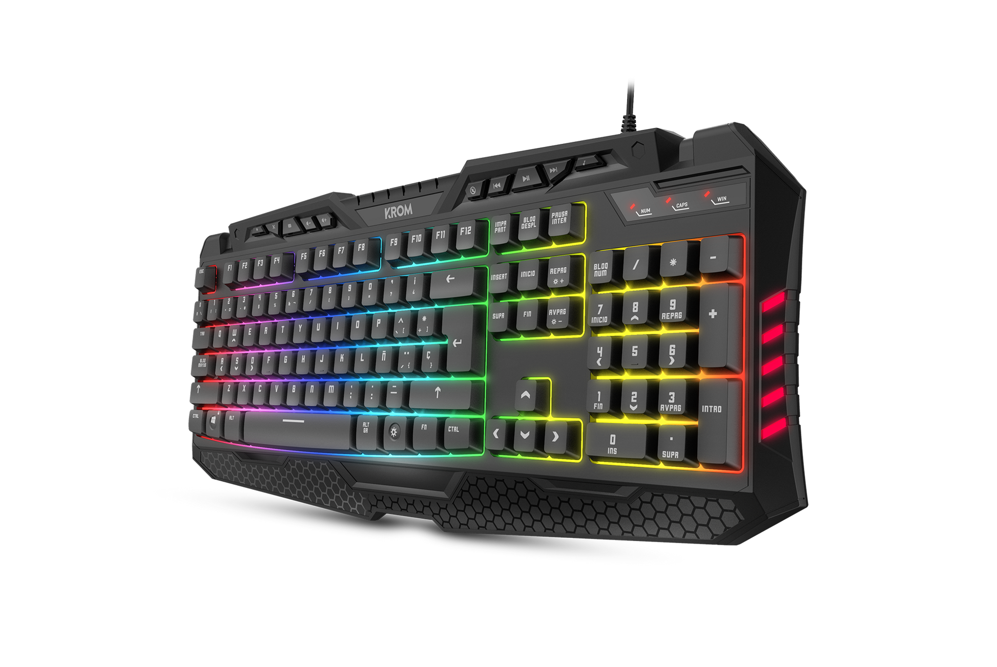Teclado Gamer Krom Kyra Rgb Negro – imagen 4