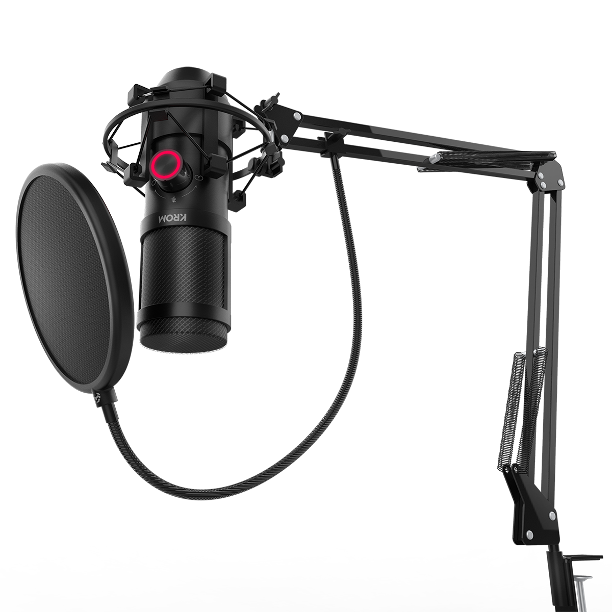 Microfono Gamer Krom Kapsule Streaming Kit Negro